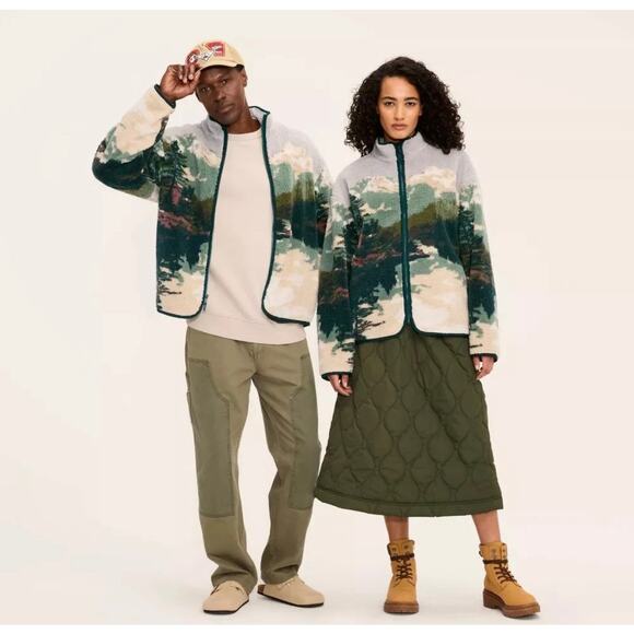 Adult Printed Landscape Zip-Up Fleece Jacket - Woolrich x Target XXL NWOT - Picture 1 of 5